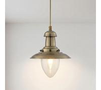 Colgante Bronce Mesa de Comedor Cristal Metal E27 Ø18 CM Redondo Pendelleuchte