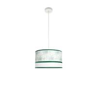 Colgante caledonia 1 x e27 blanco/verde ajustable 40 x 40 cm fabrilamp