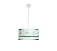 Colgante caledonia 2 x e27 blanco/verde ajustable 50 x 50 cm fabrilamp