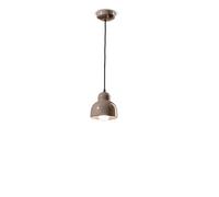 Colgante Cerámica E27 Redondo Ø 15CM Hecho a Mano Marrón Pendelleuchte Comedor