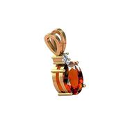Colgante chapado en oro Ashtdhatu de piedra granate hesonita de 21,25 ratti de 20,44 quilates, original y certificado por Wtgtl Natural Gomed Gemstone sin calefacción y sin tratar para fines