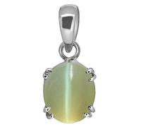Colgante chapado en plata con cristales naturales de ojo de gato Lehsunia Ketu de 5,25 ratti de 4,72 quilates, certificado sin calefacción, para mujeres y hombres--B0BWNJC4MRNAMZ, S, Gema