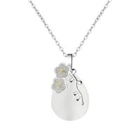 Colgante clásico de gota de agua de jade natural Hotan, collar simple y brillante de flor de cerezo, joyería de boda fresca