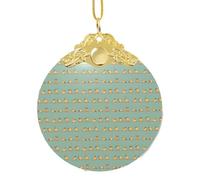 Colgante clásico redondo de cristal con clip de metal para árbol y decoración del hogar