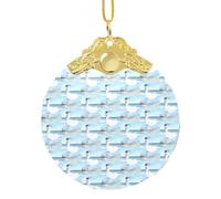 Colgante clásico redondo de cristal con clip de metal para árbol y decoración del hogar con diseño de chica en una playa ventosa