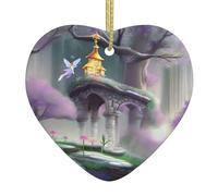 Colgante colgante de cerámica para árbol de Navidad, diseño de cuento de hadas en DDCXZPP para hogares, centros comerciales, supermercados y tiendas