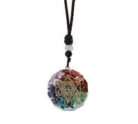 Colgante Collar Metatron Cube Orgonite Energy Colgante 7 Chakras EMF Protection Crystal Necklace-2278