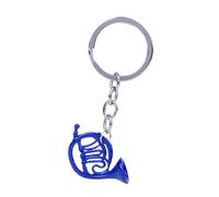 Colgante con Dije de Llavero Mini Modelo Trompa para Amantes de la Música (Llavero de trompa azul)