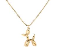 Colgante con Forma de Cachorro de Animal de Dibujos Animados de Moda Simple, Collar de Oro de 18 Quilates Chapado en Acero de Titanio, Regalo de joyería Exquisita para Mujer