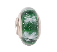 Colgante con plata de ley 925 Core de Navidad nieve encanto de navidad de cristal de copo de nieve colgantes para pulsera de Pandora encantos