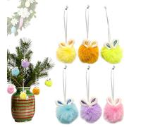 Colgante Conejo Primavera | Souvenir Colgable de Primavera 6 Piezas - Orejas Conejo Peluche Primaveral,para Mujeres Familia Amigos Niñas Vecinos Pared Ventana Dormitorio Entrada