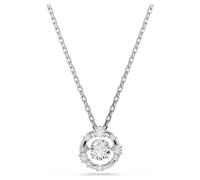 Colgante Constella, Talla redonda, Dancing Stone, Blanco, Baño de rodio OS