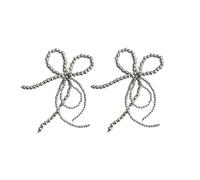 Colgante coreano para decoración de zapatos, diseño de lazo dulce para zapatos, añade estilo y personalidad a tu calzado, regalos para mujeres, llaveros para mujeres, color plateado, como se describe,