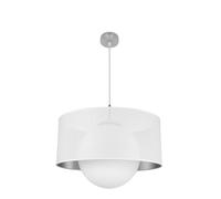 Colgante cosmico 1xe27 niquel/blanco-plata regx50x50 cm