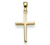 Colgante Cruz 25x12mm De Oro Amarillo 585 Joyería Sencilla, Colgante De Oro