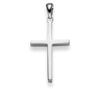 Colgante Cruz 30x14,5mm De 750 Oro Blanco Joyería Sencilla, Unisex