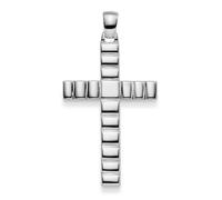 Colgante Cruz 39,5x24,5mm De 585 Oro Blanco Para Hombres Brillante