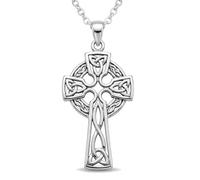 Colgante Cruz Celta de Plata de Ley, con Cadena 18 pulgadas