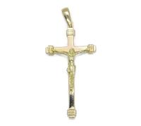 Colgante Cruz Oro 18k Hombre con Cristo 8,35g Diseño Clásico Joya Religiosa