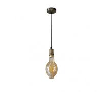 Colgante dante 1xe27 cuero/ambar bombilla incluida 8w 3000k 640lm re