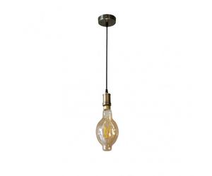 Colgante dante 1xe27 cuero/ambar bombilla incluida 8w 3000k 640lm re