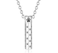 Colgante de acero inoxidable con forma de cilindro conmemorativo, cenizas de mascotas, collar de cremación para miembros de la familia