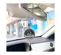 Colgante de acero inoxidable for espejo retrovisor musulmán, con la Kaaba de la Meca Islámica, for decoración espiritual del interior del coche.