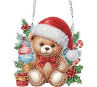 Colgante de acrílico con forma especial de animales de Navidad 5D con