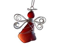 Colgante de acrílico plano 2D para colgar en forma de ángeles, elegante adorno perfecto para interiores temáticos costeros y festividades, decoraciones costeras de vacaciones