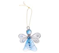 Colgante de acrílico plano 2D para colgar en forma de ángeles, elegante adorno perfecto para interiores temáticos costeros y festividades, decoraciones costeras de vacaciones