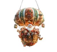 Colgante de acrílico plano para decoración de Navidad, diseño de Papá Noel, arte caprichoso de fantasía, captura de luz solar para patio, dormitorio, sala de estar, inauguración de la casa