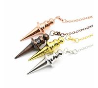 Colgante de adivinación para radiestesia y búsqueda de agua, herramienta de varilla de radiestesia de metal, acabado dorado/plateado/oro rosa, localizador ligero de energía espiritual (oro rosa)