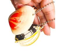 Colgante de almeja simulada, llavero de conchas marinas realistas, accesorio creativo para colgar en la pared, decoración para decoración de habitación, diseño realista de concha de almeja