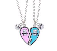 Colgante de amistad, regalo de amistad, aguacate, corazón, cadena de clavícula, collares para mejores amigas, joyería encantadora, collares a juego, Medio, como se describe, como se describe