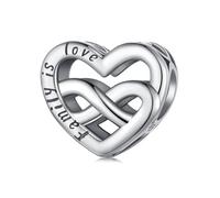 Colgante de amor infinito para pulseras Pandora, plata de ley 925, colgante de corazón perpetuo para mujeres, No es una piedra preciosa