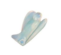 Colgante de ángel de Cristal Hecho a Mano para la Tranquilidad y la Concentración, Regalo de Piedra Curativa Cargada de Energía Natural para Sus Seres Queridos (ángel de ópalo de 2 pulgadas)