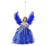 Colgante de ángel de Navidad - Toppers de Navidad para ángeles de árboles - Topper de ángel de árbol de Navidad con alas, regalos de colgante de ángel de vacaciones hechos a mano