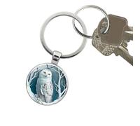 Colgante de animal, llavero de búho, organizador de anillos de pájaro resistente, accesorio de coche de larga duración, utilidad de bolso , decoración eficaz de mochila escolar, equipo de mochila