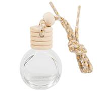 Colgante de aromaterapia con perfume para automóvil: elegantes automóviles colgantes, ambientador con tapa de madera, botella de aroma para automóvil recargable, decoración interior | SUV y espacios p