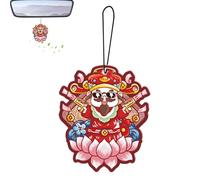 Colgante de aromaterapia para coche, Adorno de aromaterapia para coche, Ambientador para espejo retrovisor del Año Nuevo Lunar, Chips de incienso para espejo retrovisor de coche, tarjetas perfumadas c