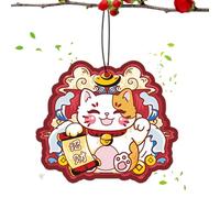 Colgante de aromaterapia para coche,Colgante de aromaterapia para coche - Ambientador para espejo retrovisor del Año Nuevo Lunar | Chips de incienso para espejo retrovisor de coche, tarjetas perfumada