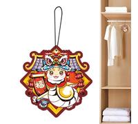 Colgante de aromaterapia para coche, difusor de perfume automático de año de serpiente, difusor perfumado de chips de incienso, fragancia de aire para espejo retrovisor