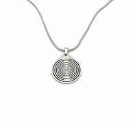 Colgante de bobina Tesla con oscilador multionda, Lakhovsky MWO, collar con colgante de acero inoxidable de 30 mm con cadena de acero inoxidable, unisex, mediano, acero inoxidable, sin piedras