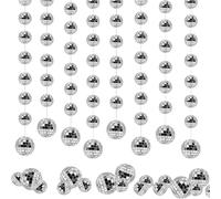 Colgante de bola de discoteca, llavero de bola de discoteca, bola de discoteca con anillo para colgar, bola de discoteca reflectante, colgante de collar de bola de discoteca, llavero de bola de plata,