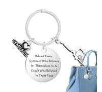 Colgante de bolsa de gimnasia, llavero de gimnasia,Colgante de llave de coche de metal - Llavero mochila de gimnasia para gimnasta de gimnasia para niñas, Un, Fare riferimento alla descrizione