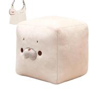 Colgante de bolsillo - Figura coleccionable suave y adorable, modelo de cubo blanco relleno, para mujeres, niños, niñas, adolescentes, adultos, esposa, novia, escritorio, dormitorio