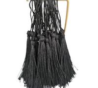 Colgante de Borla 32 borlas de Seda 13 cm for marcar Libros, Juego Mini, Colgantes Hechos a Mano for Hacer Joyas y Manualidades(Black)