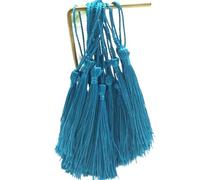 Colgante de Borla 32 borlas de Seda 13 cm for marcar Libros, Juego Mini, Colgantes Hechos a Mano for Hacer Joyas y Manualidades(Lake Blue)