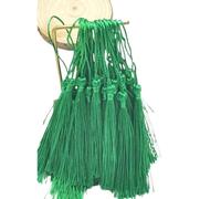 Colgante de Borla 32 borlas de Seda 13 cm for marcar Libros, Juego Mini, Colgantes Hechos a Mano for Hacer Joyas y Manualidades(Grass Green)