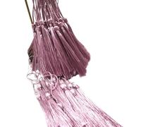 Colgante de Borla 32 borlas de Seda 13 cm for marcar Libros, Juego Mini, Colgantes Hechos a Mano for Hacer Joyas y Manualidades(Leather Pink)